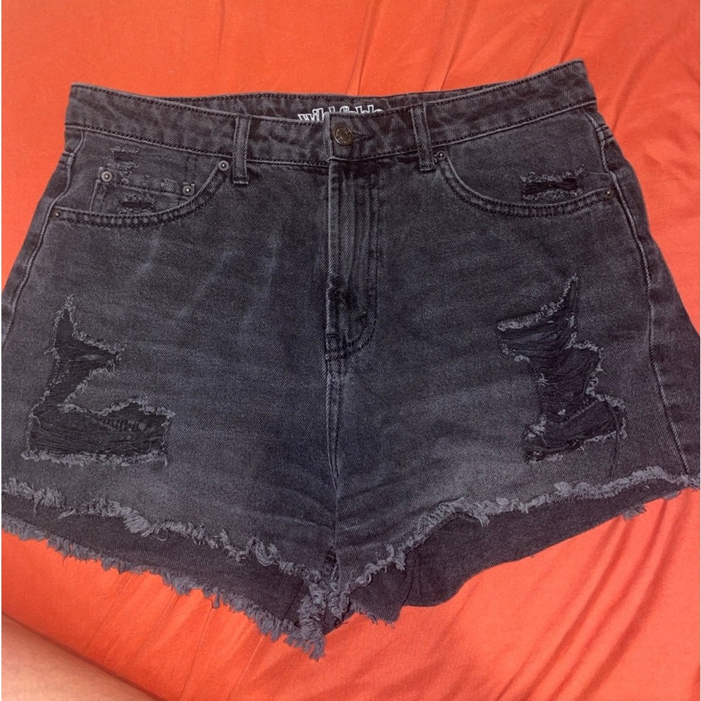 Black Denim Shorts
